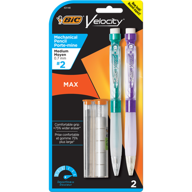 Velocity MAX Mechanical Pencil 0.7mm Asst 2pk