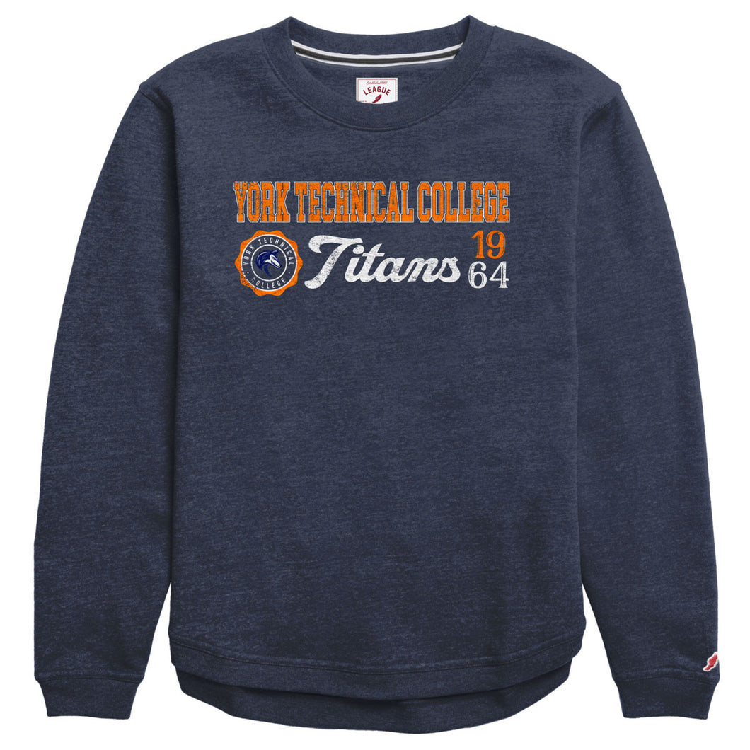Victory Springs Ladies Crewneck | Heather Liberty Navy