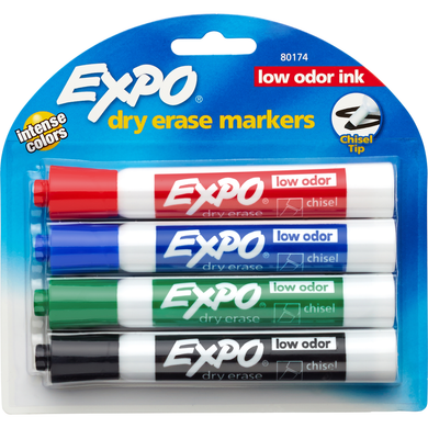 Expo Low Odor Dry Erase Marker 4PK | Classic Colors