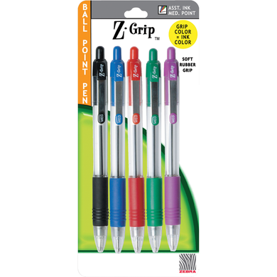 Z-Grip Ballpoint Pen 5pk (Zebra)