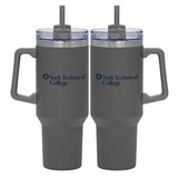 40 oz. Tumbler with Straw and Handle | Grey