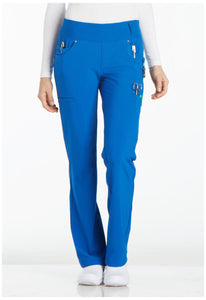 Ladies Mid Rise Straight Leg Pull On Scrub Pant | Royal Blue