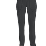 Ladies Mid Rise Tapered Pull On Pant | Black