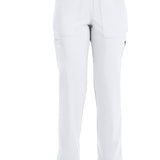 Ladies Nursing Tapered Leg Scrub Pant | White