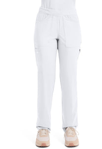 Ladies Nursing Tapered Leg Scrub Pant | White