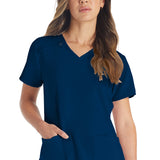 BLANK Ladies Nursing Scrub Top | Navy