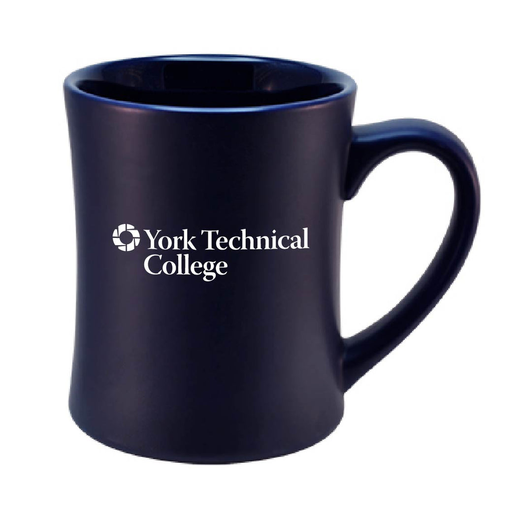 Etched Matte Mug, Cobalt