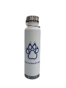 22 oz. Stainless Water Bottle, White w/Titan Logo