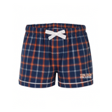 Women's Flannel Short | Varsity Navy Orange