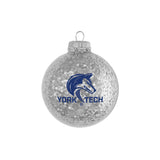Sparkle Glass Ball Ornament | Silver
