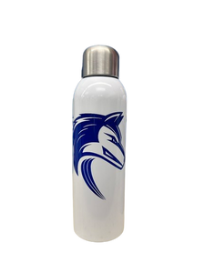 Titan the Wolf Stainless Steel Guzzle 26oz Water Bottle, White