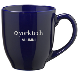 16oz.Alumni Bistro Solid Ceramic Mug, Blue