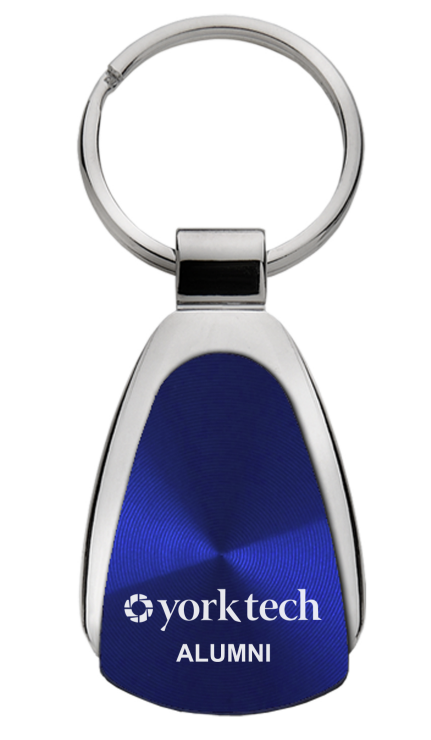 Teardrop Alumni Keychain, Blue